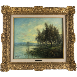 Two Figures by a Lake