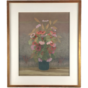 Flowers in a Blue Vase