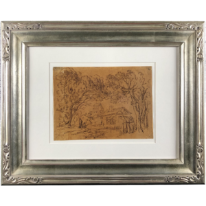 Village Scene with Fisherman